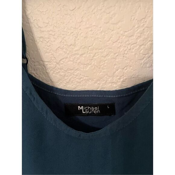 NWT Michael Lauren Gillis Bell Sleeve Dress in Tidepool - Picture 4 of 7